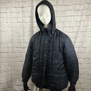 VTG White Stag Women's Size 12 Puffer Jacket Winter Coat Zipper Button-Down Hood